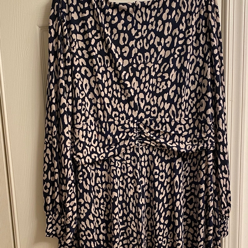 Jessica Howard Black and Cream Leopard Print Long Sleeve Dress - Picture 7 of 7